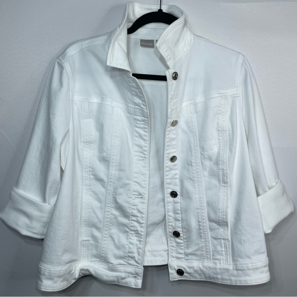Chico's White Jean Jacket